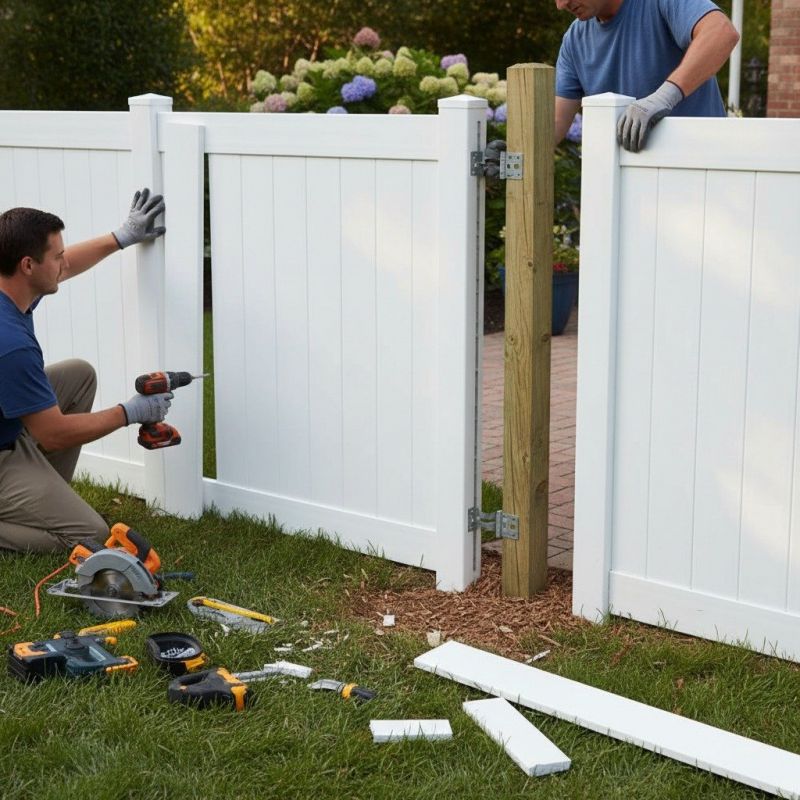 Fence Rail Repair