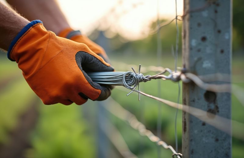 Barb Wire Fencing Repair detail